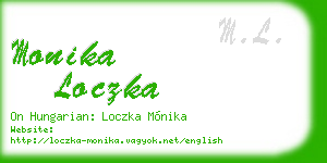 monika loczka business card